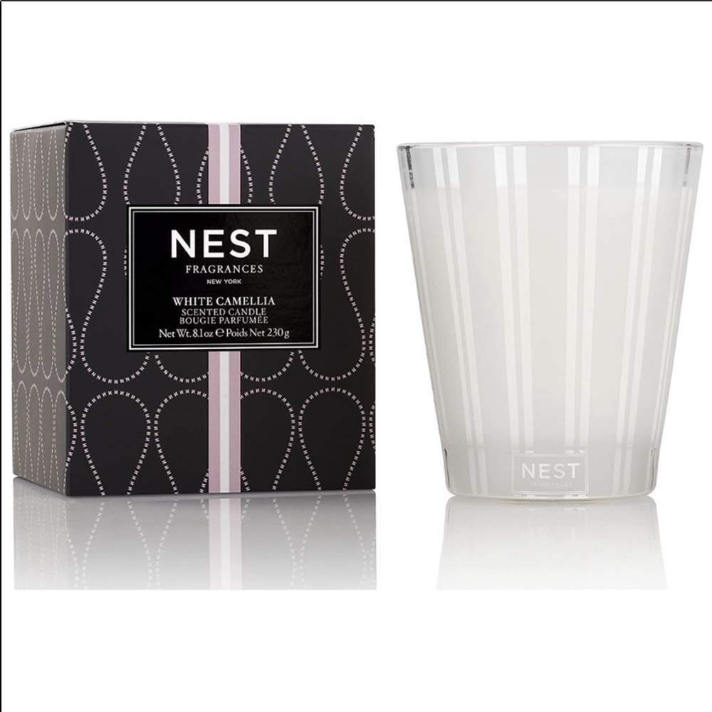 2 nest candles - white camellia scent